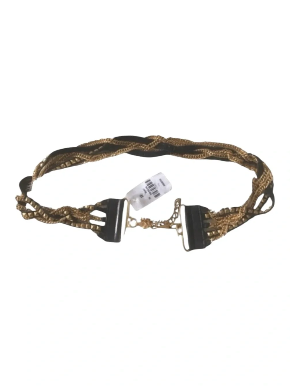 new LF ♐︎ Streets Ahead ♐︎ Twisted Layer Multi Chain Leather Belt ♐︎ Black Gold
